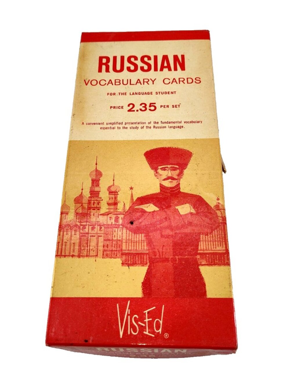 1950s Vis-Ed Russian Vocabulary Cards USSR Soviet Union Study Set